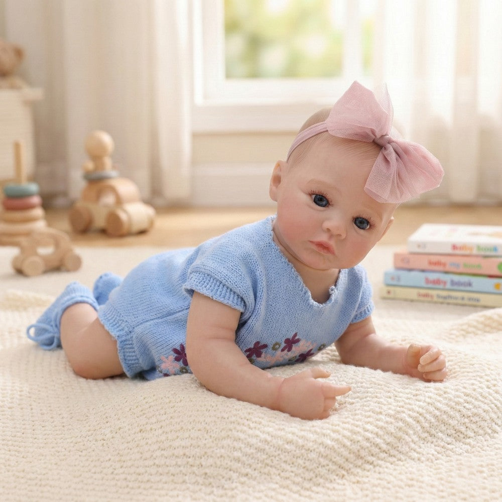 Muñeca Reborn de 50 cm, bebé de simulación de goma completa