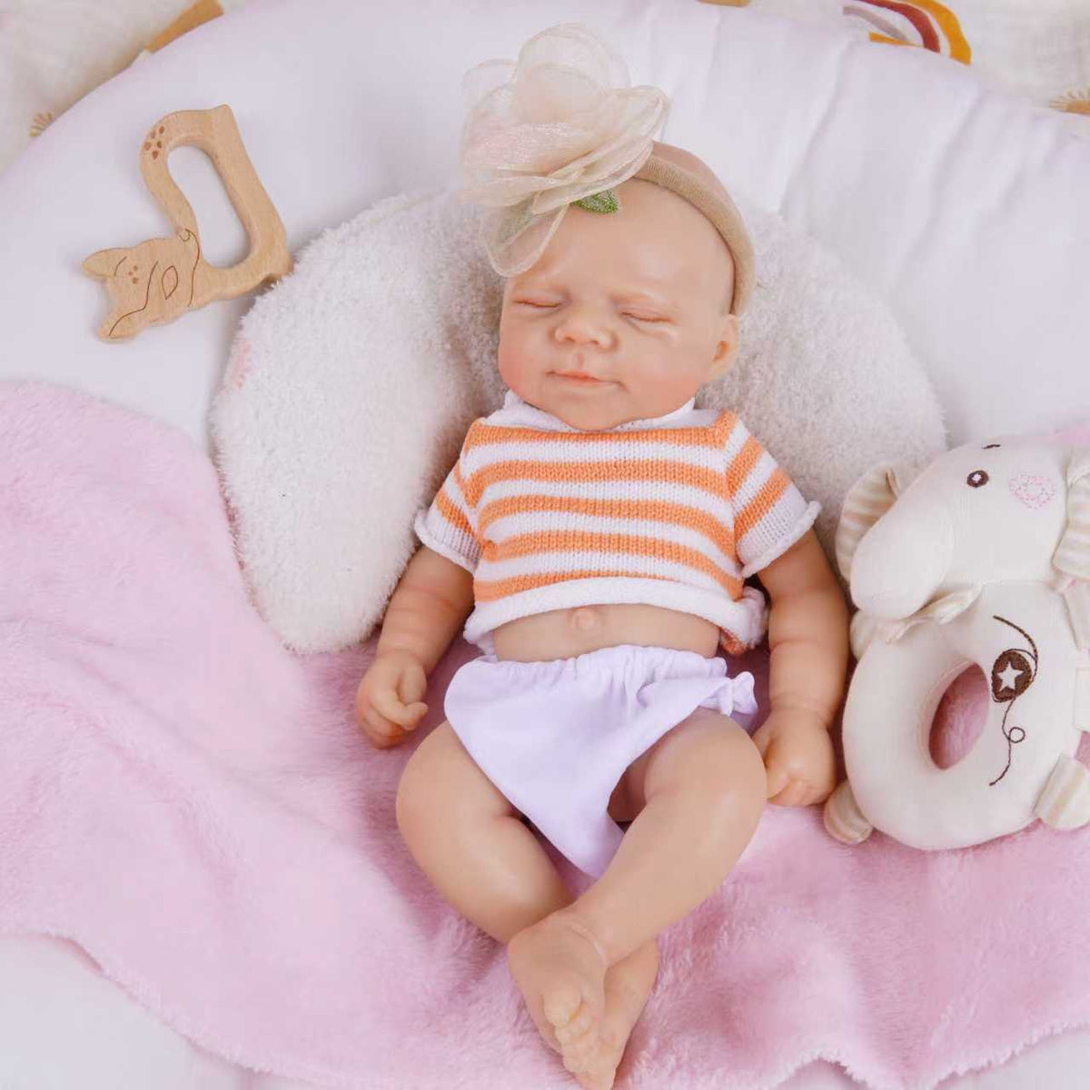 Muñeca reborn nueva de 12 pulgadas, de silicona sólida completa con piel de bebé suave simulada, juguete para regalo