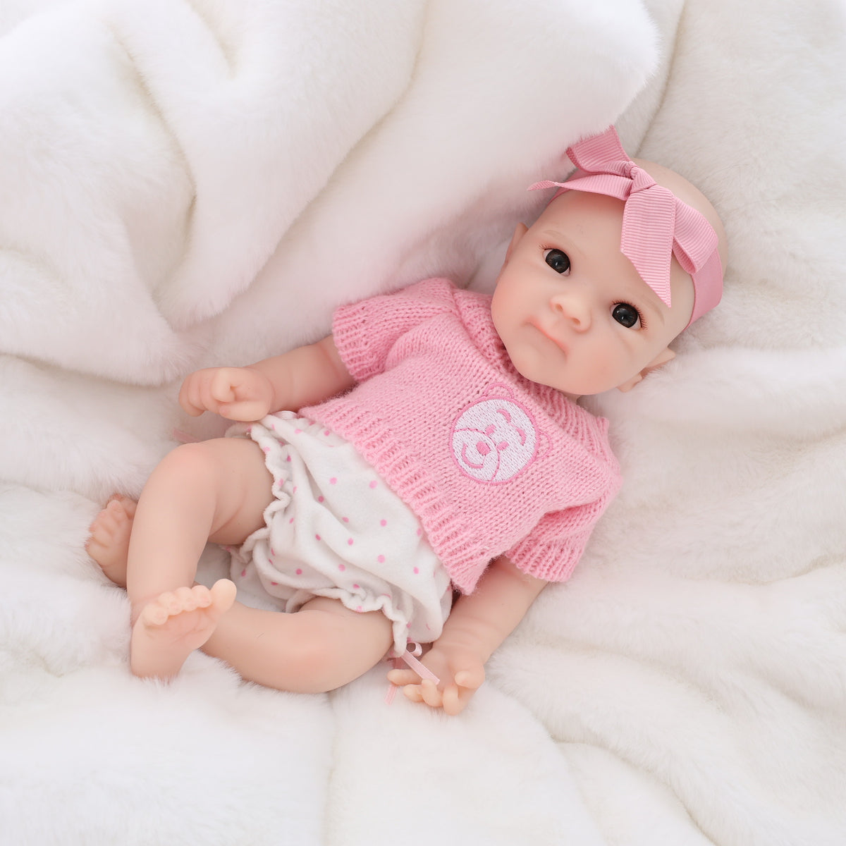 Muñeca bebé Reborn realista de 12 pulgadas con cuerpo completo de silicona sólida, piel con venas 3D realistas, muñeca recién nacida hecha a mano, regalo perfecto de cumpleaños o Navidad para niñas pequeñas