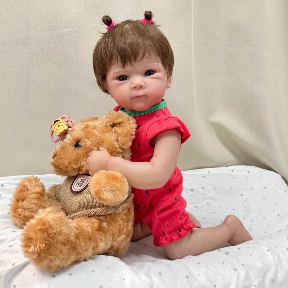Muñeca Reborn de vinilo completo de 50 cm, regalo para niños