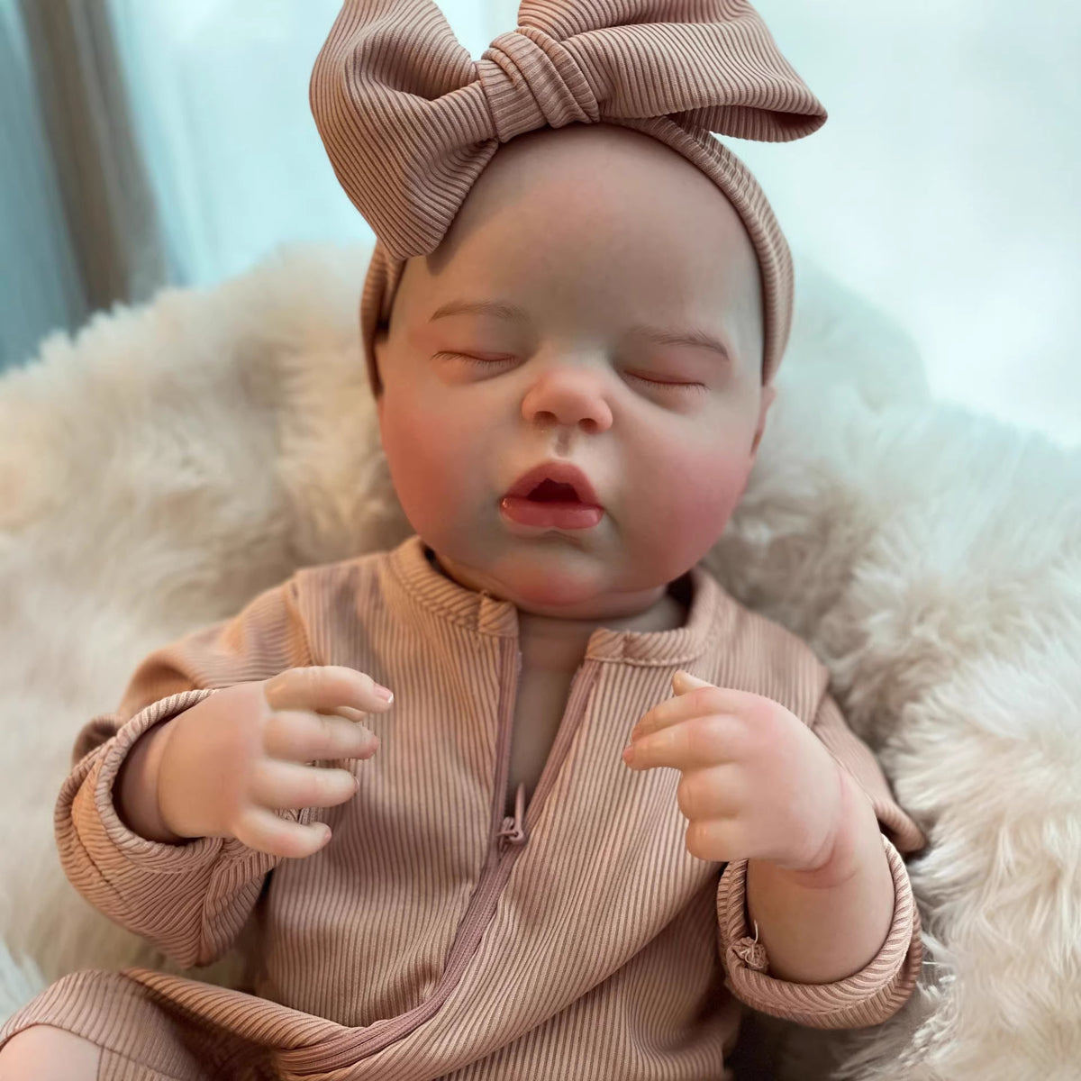 Muñeca de simulación Reborn de 19 pulgadas, muñeca con piel 3D pintada exquisitamente, regalo para niños