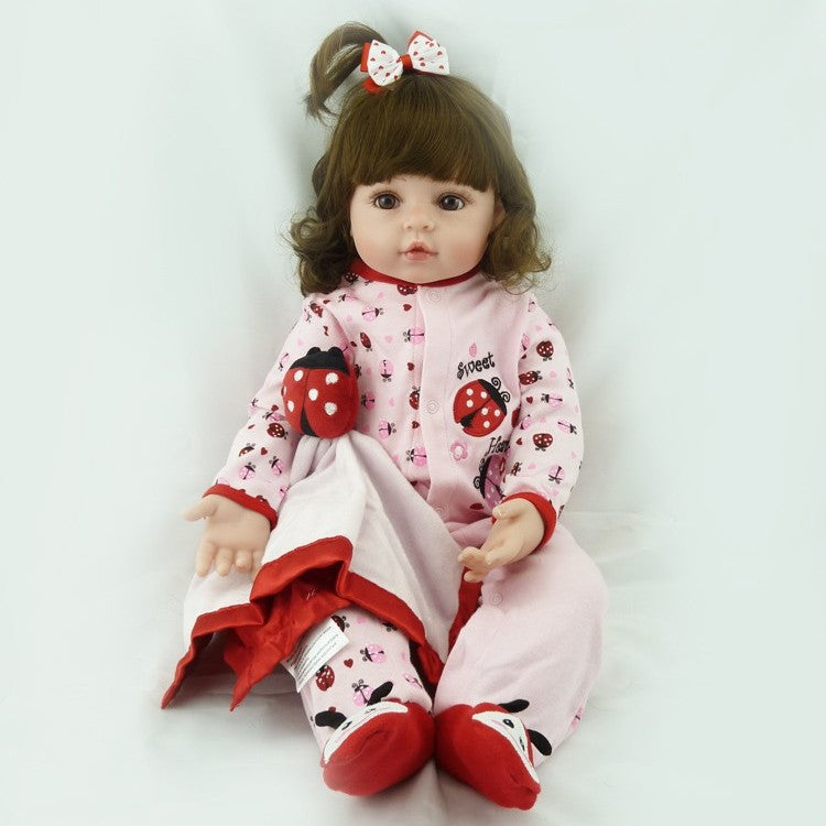 Muñeca Reborn de 18 pulgadas con cuerpo de tela, textura de piel real, set de regalo ideal como compañero de confort terapéutico