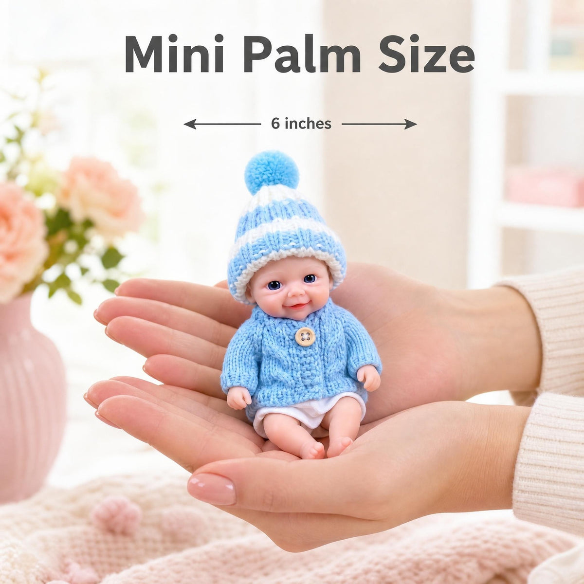 6 Inch Chubby Silicone Reborn Baby Doll 15CM Mini Full Body Soft Squishy Solid Silicone Newborn Toy