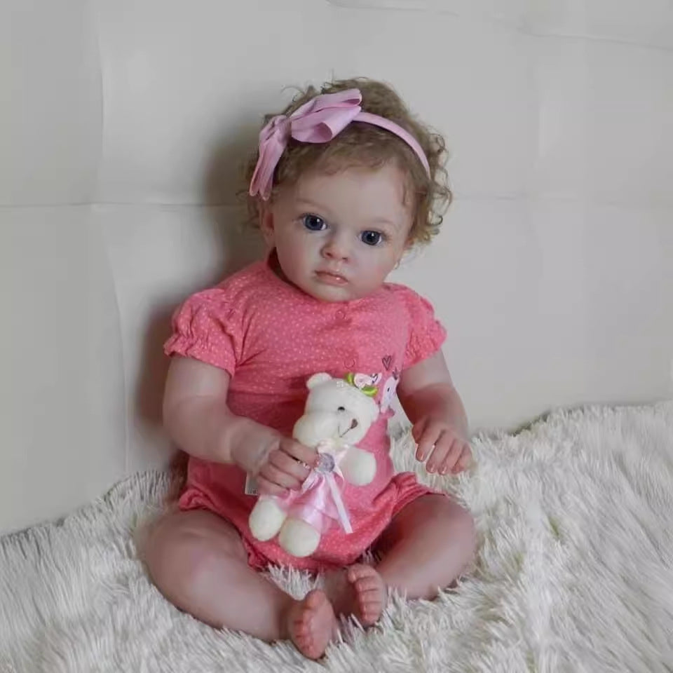 Muñeca bebé Reborn de 24 pulgadas, realista, con cuerpo de tela, muñeca de niña recién nacida, regalo