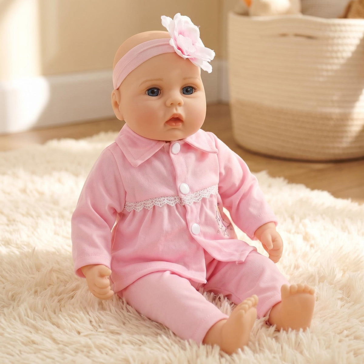 Muñeca bebé Reborn de 18 pulgadas con cuerpo de tela, adorable y realista, regalo para recién nacido
