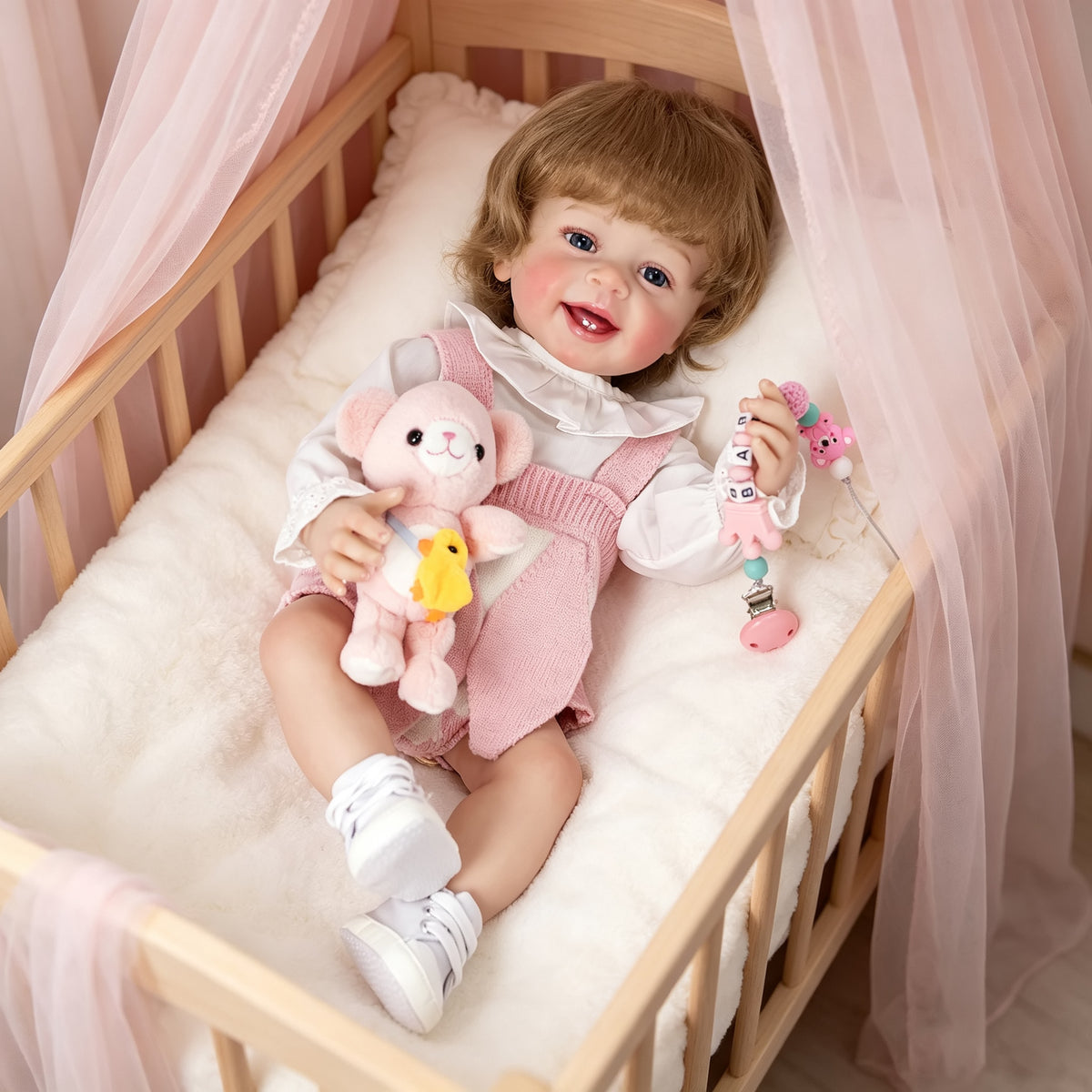 Muñeca Reborn realista de 22 pulgadas con cuerpo completo de vinilo, compañera entrañable, la mejor opción de regalo para festividades y cumpleaños