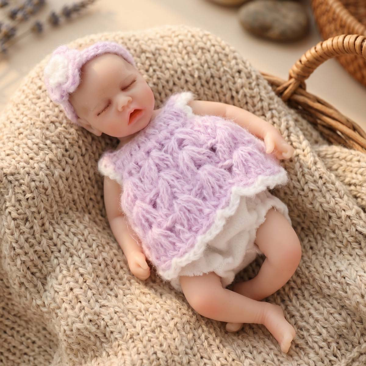 Muñeca de bebé reborn de silicona sólida de 6 pulgadas, juguete infantil elástico de tacto real, regalo y objeto de colección