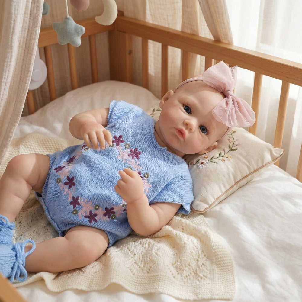 Muñeca Reborn de 50 cm, bebé de simulación de goma completa