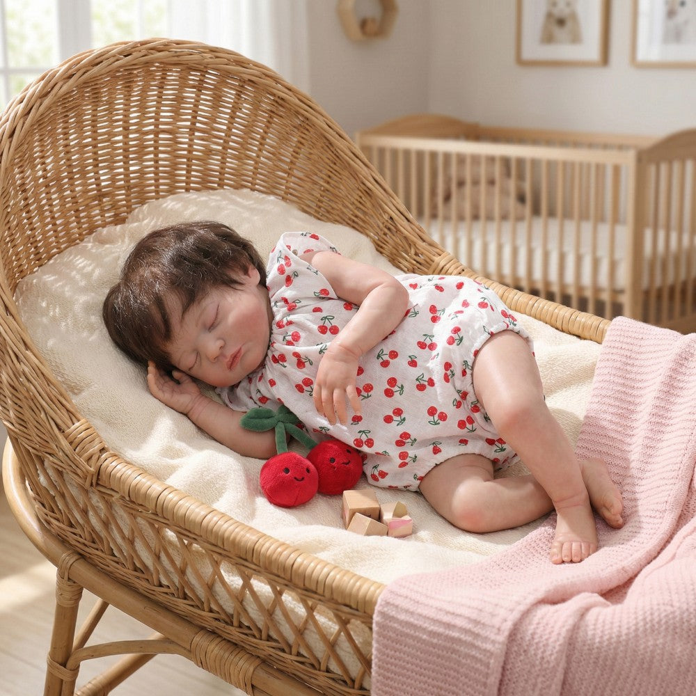 Muñeca de renacimiento de 50 cm, niña con trasplante de cabello, cuerpo de tela, muñeca de bebé de simulación, juego de vestir, compañera de juegos en casa