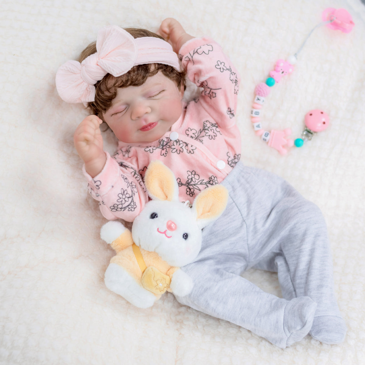 Muñeca Reborn de vinilo completo de 18 pulgadas con aspecto de bebé durmiente, figura coleccionable realista, excelente opción para celebraciones de cumpleaños y regalos de vacaciones