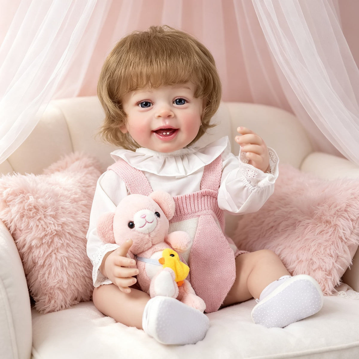 Muñeca Reborn realista de 22 pulgadas con cuerpo completo de vinilo, compañera entrañable, la mejor opción de regalo para festividades y cumpleaños