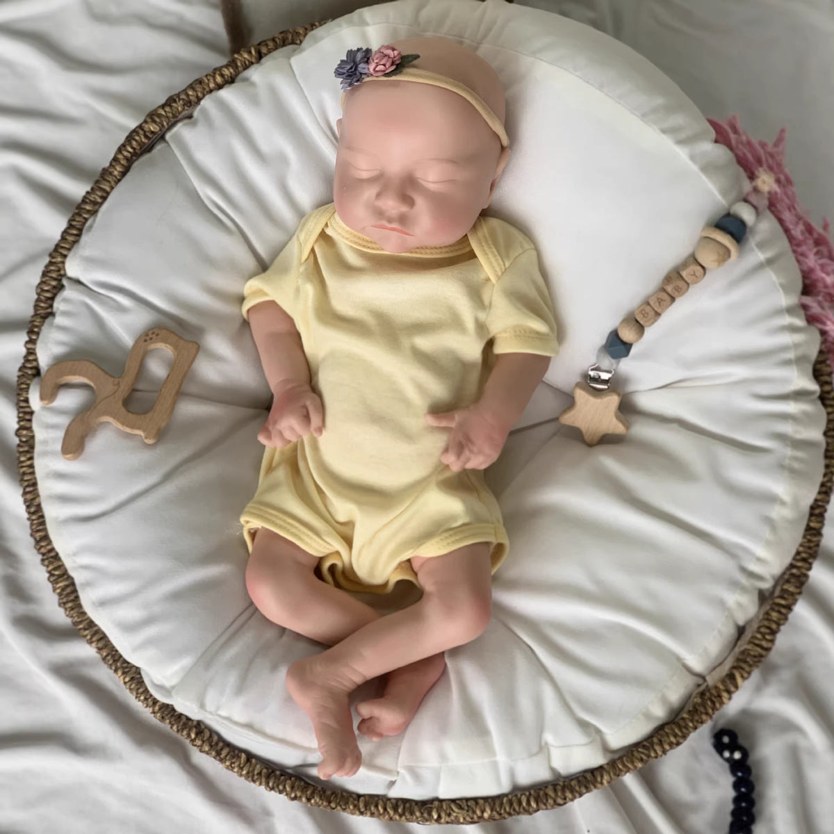 Muñeca Reborn de 18 pulgadas de silicona sólida, juguete hecho a mano como regalo de cumpleaños para niñas