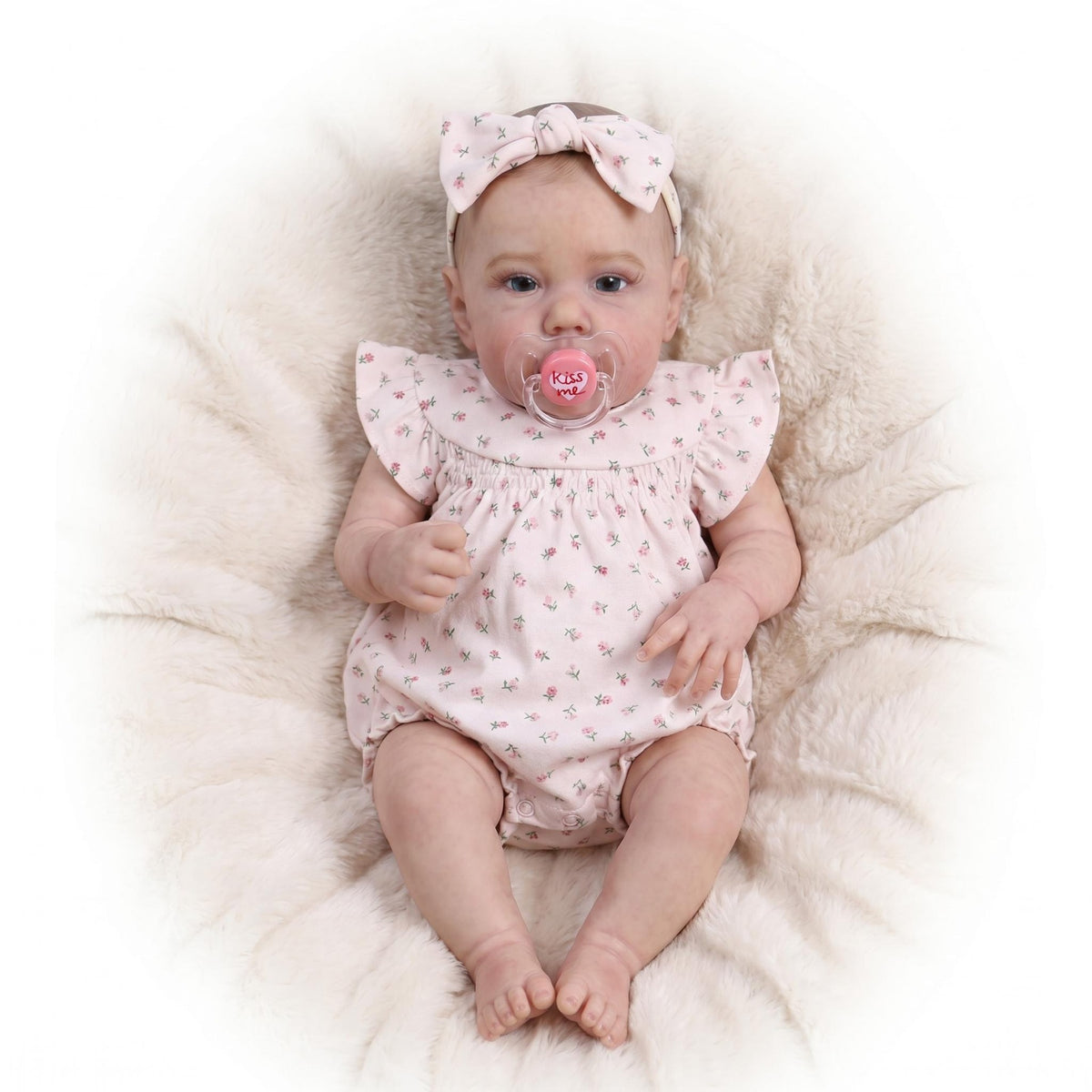 Muñeca bebé Reborn realista de 22 pulgadas con cuerpo de tela, idea de regalo sorpresa perfecta para Navidad, Acción de Gracias, cumpleaños y obsequios durante todo el año