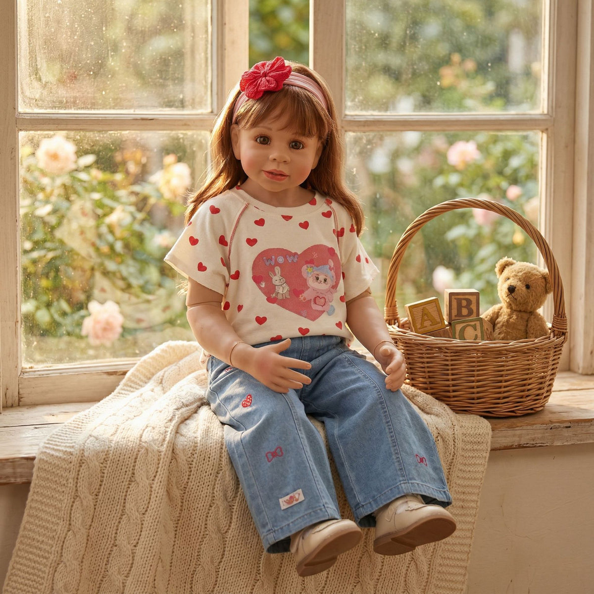 Muñeca para niña de 4-6 años de 100 cm, muñeca de alta simulación, muñeca articulada BJD