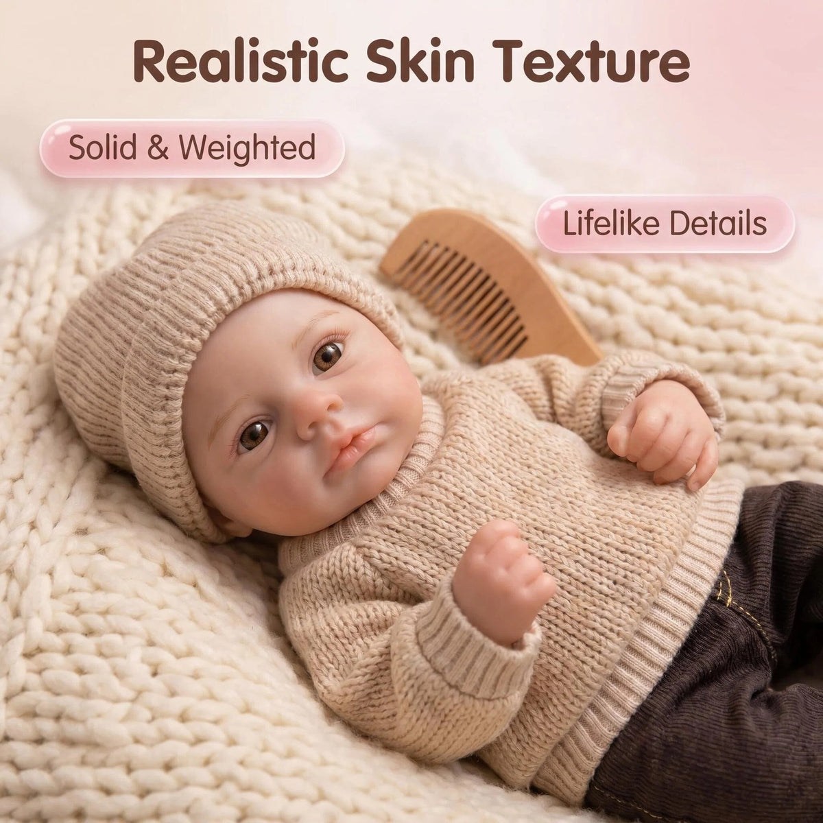 Muñeca Reborn de 6 pulgadas con cuerpo completo de silicona, piel realista, textura de venas, recién nacido pintado a mano, conjunto completo de accesorios y ropa.