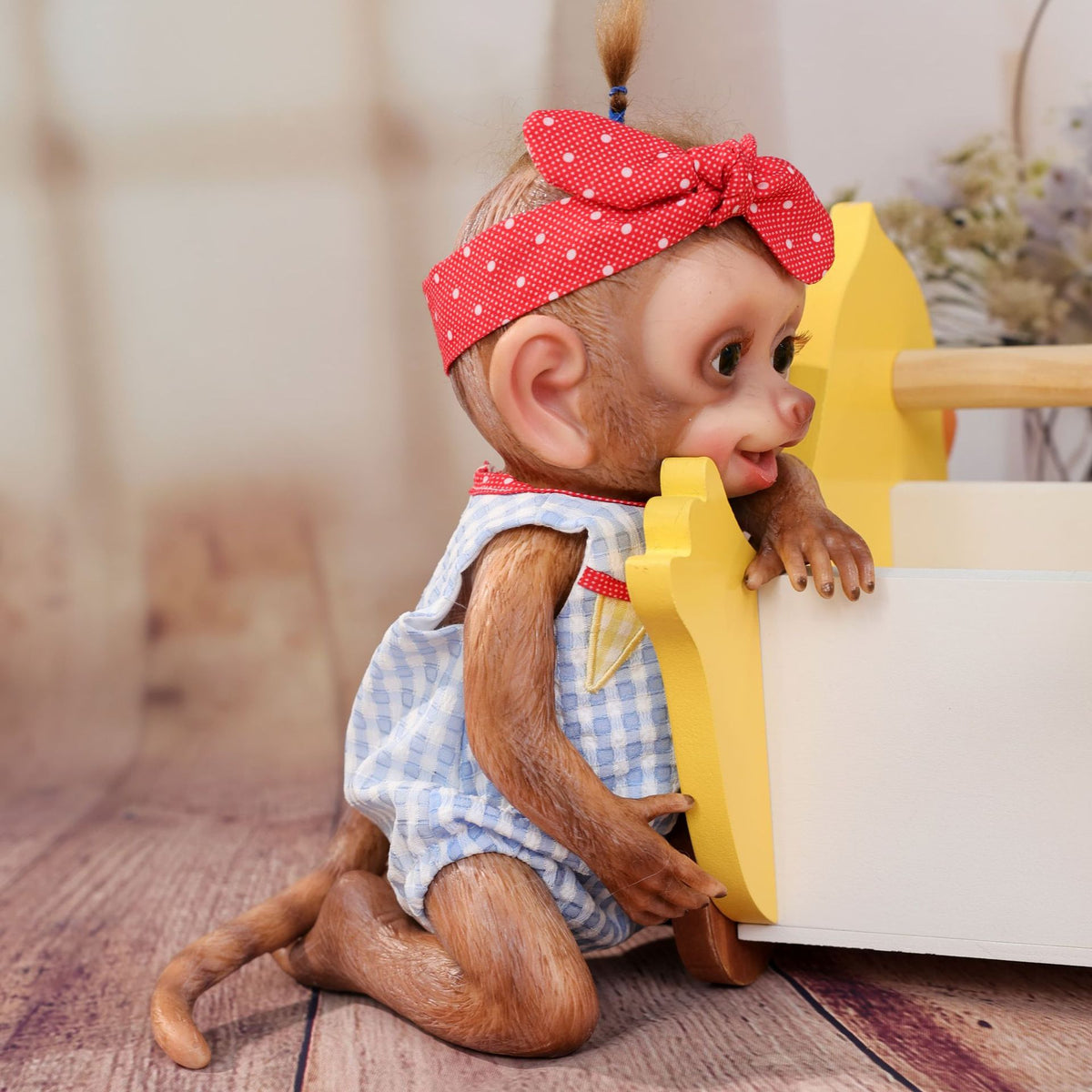 Muñeca bebé Reborn realista de silicona suave de cuerpo completo de 13 pulgadas, muñeca de mono de silicona sólida, juguete hecho a mano de alta calidad, regalo para niños