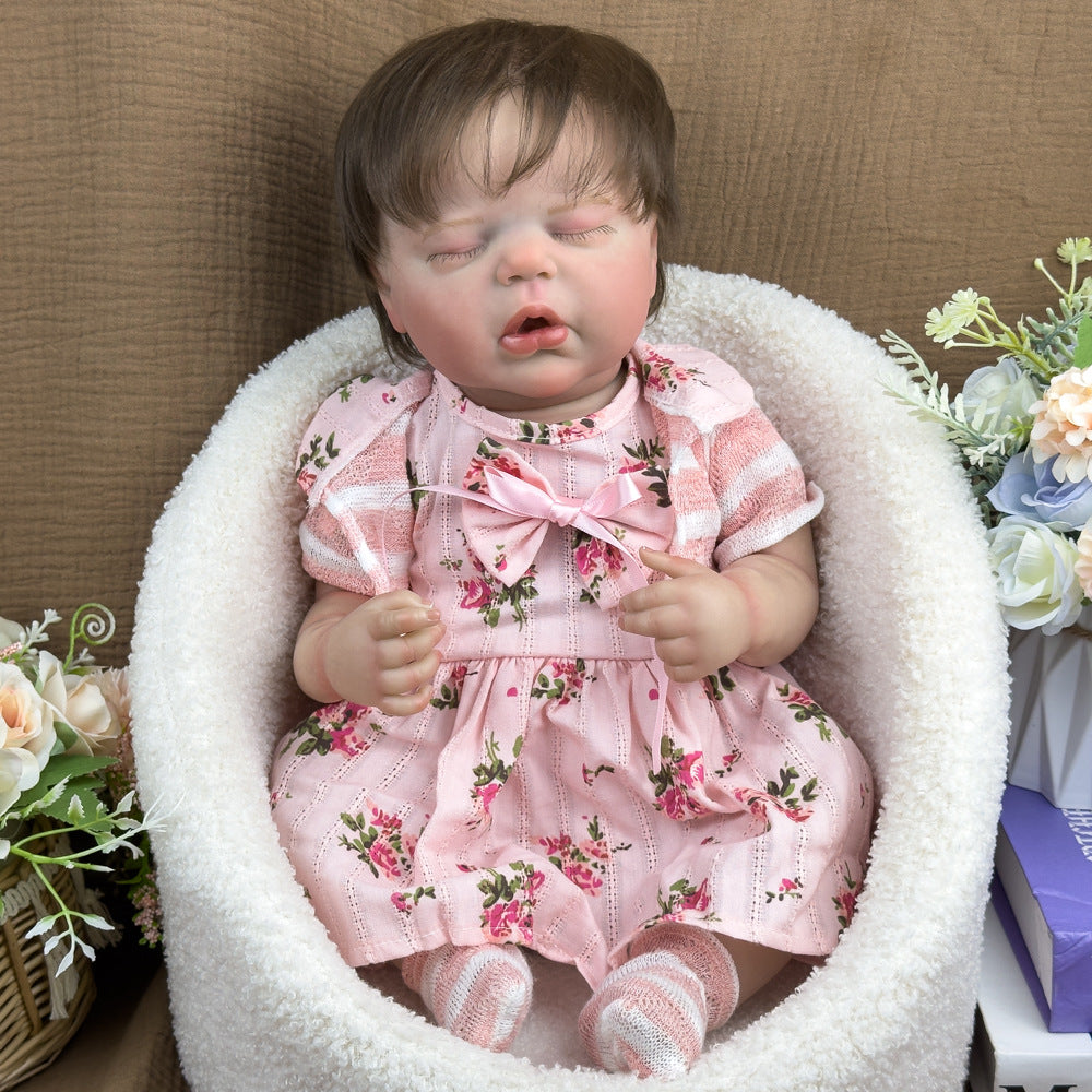 Muñeca bebé reborn dormilona de vinilo completo de 20 pulgadas, un regalo conmovedor para cumpleaños y celebraciones festivas