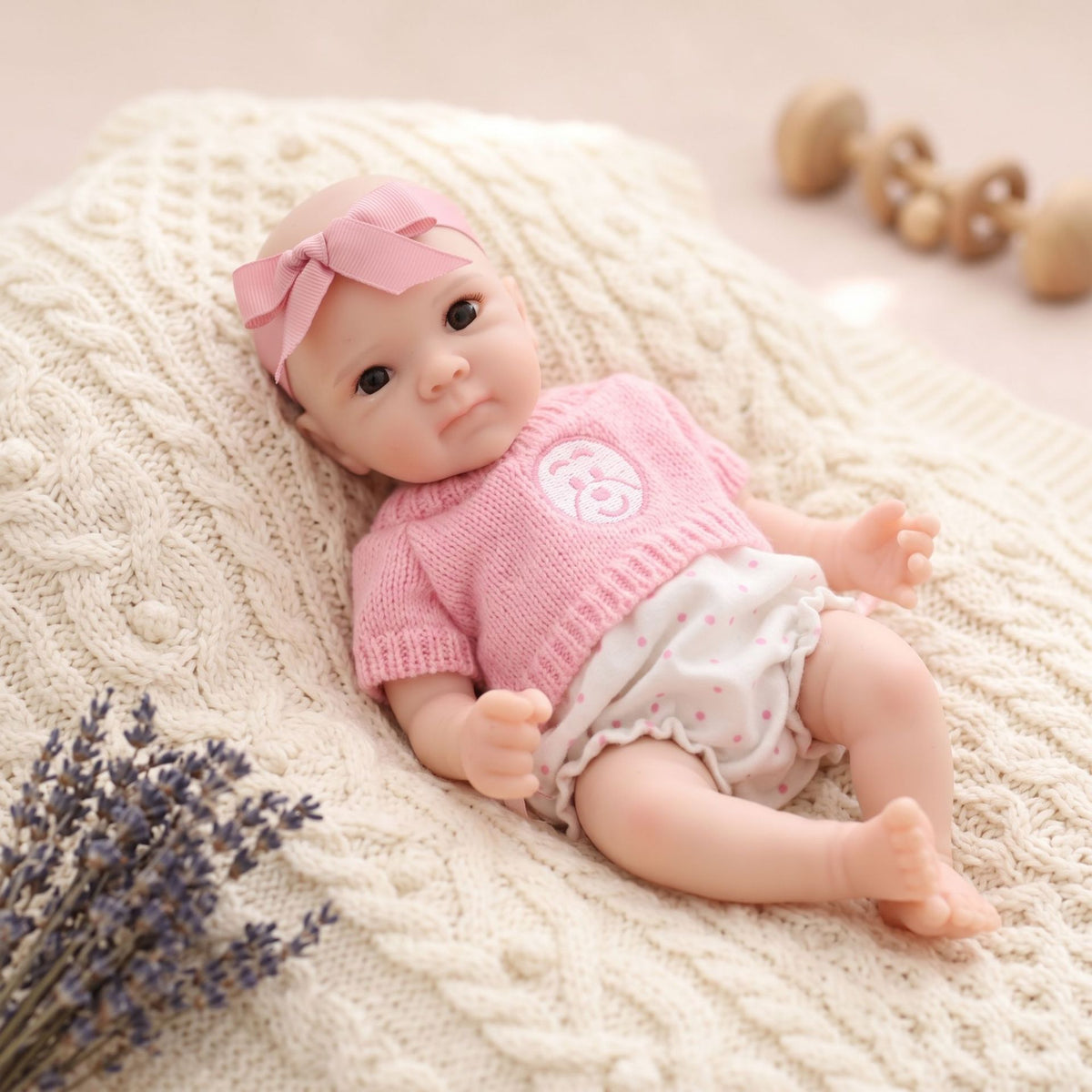 Muñeca bebé Reborn realista de 12 pulgadas con cuerpo completo de silicona sólida, piel con venas 3D realistas, muñeca recién nacida hecha a mano, regalo perfecto de cumpleaños o Navidad para niñas pequeñas