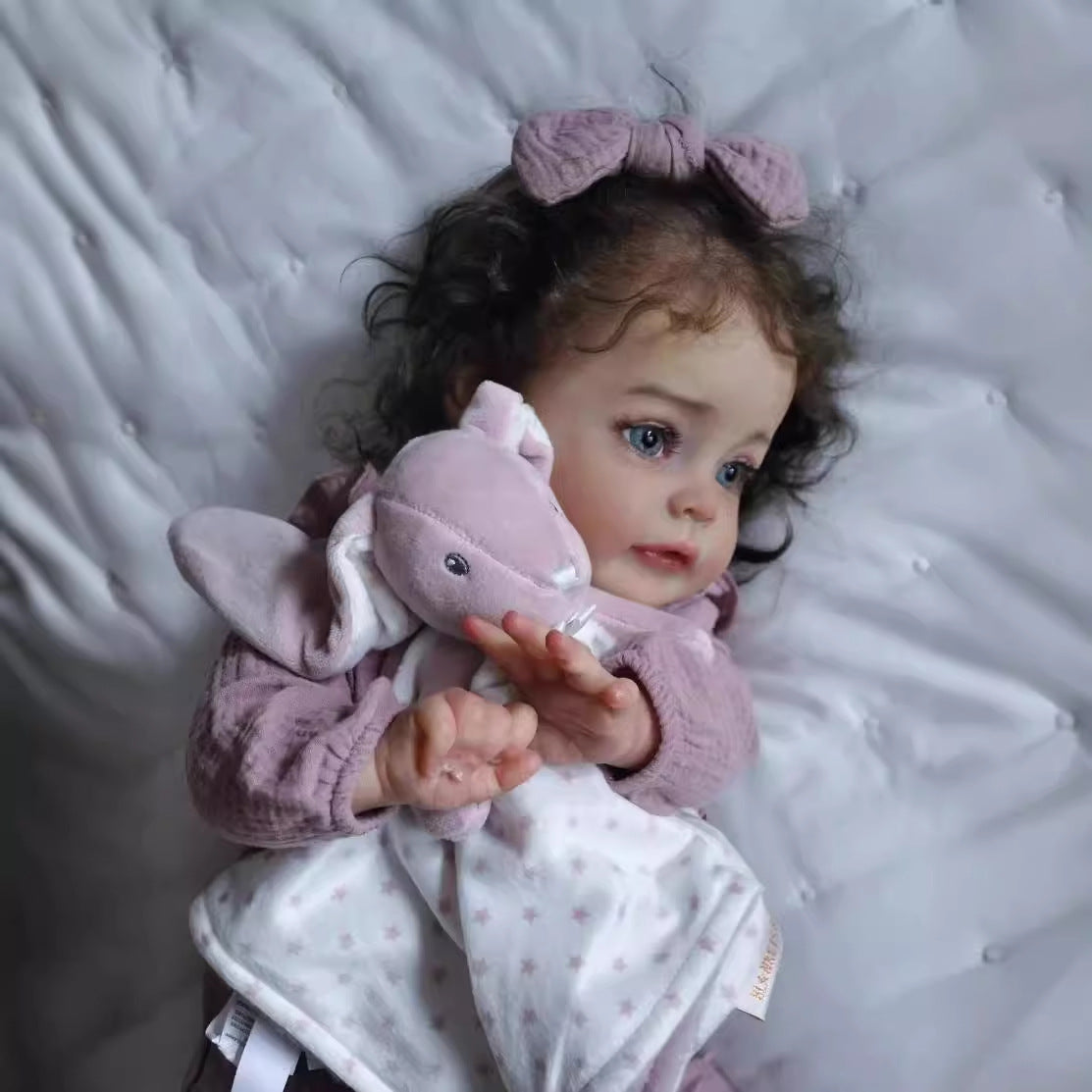 Muñeca Reborn de 24 pulgadas con cuerpo de tela, realista, regalo para mujer y niña