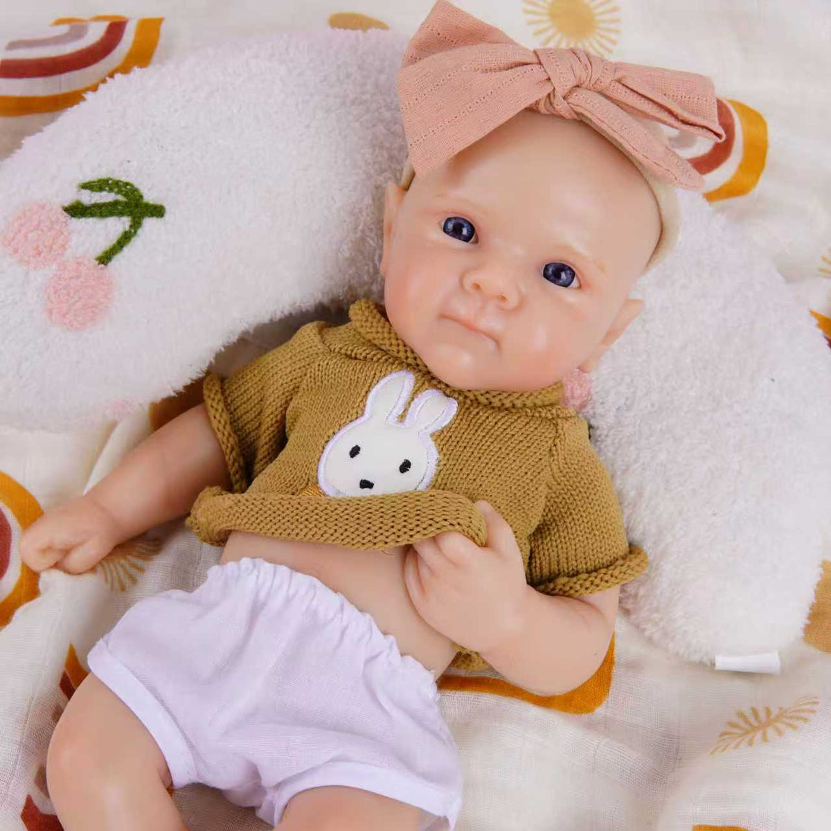Muñeca reborn nueva de 12 pulgadas, de silicona sólida completa con piel de bebé suave simulada, juguete para regalo