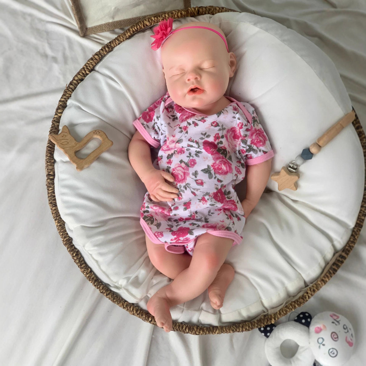 [Sistema de beber y hacer pipí] Muñeca Reborn de simulación de 20 pulgadas con cuerpo de silicona sólida, con funciones de beber y orinar, regalo para niñas y coleccionistas de muñecas adultos