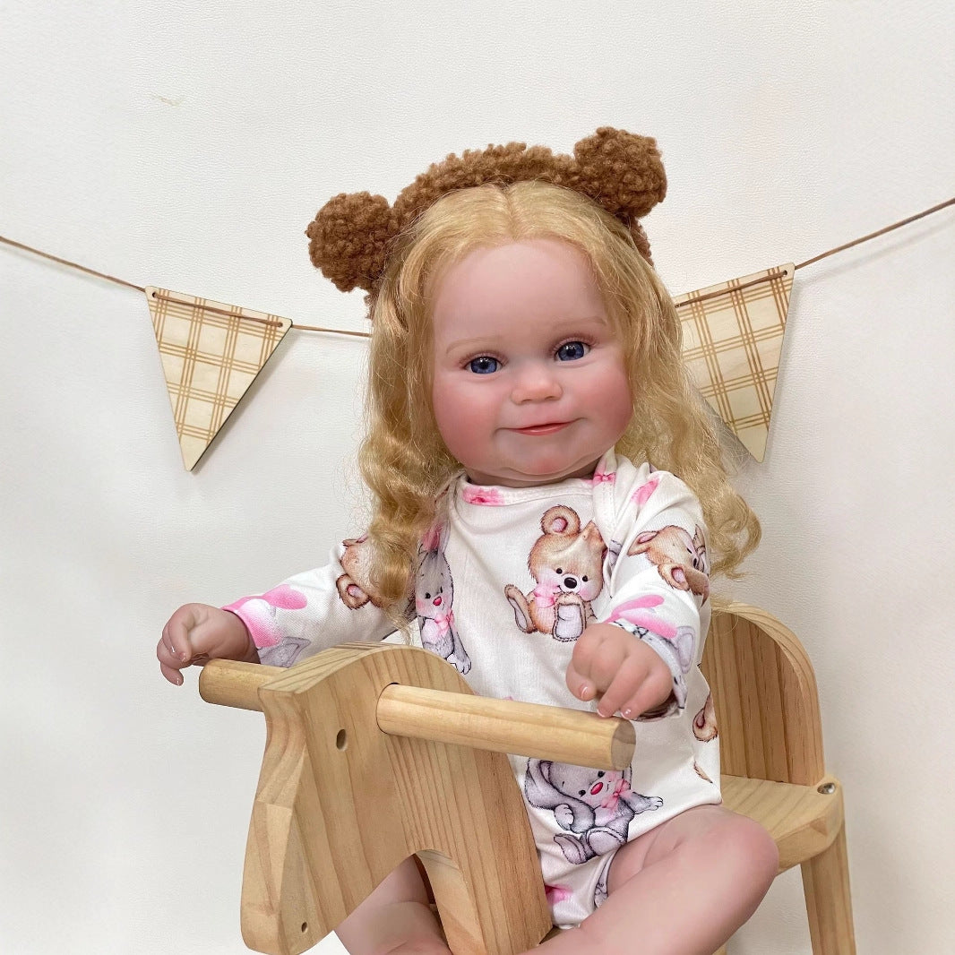 Muñeca de bebé simulada de 50 cm de vinilo completo, regalo para niños