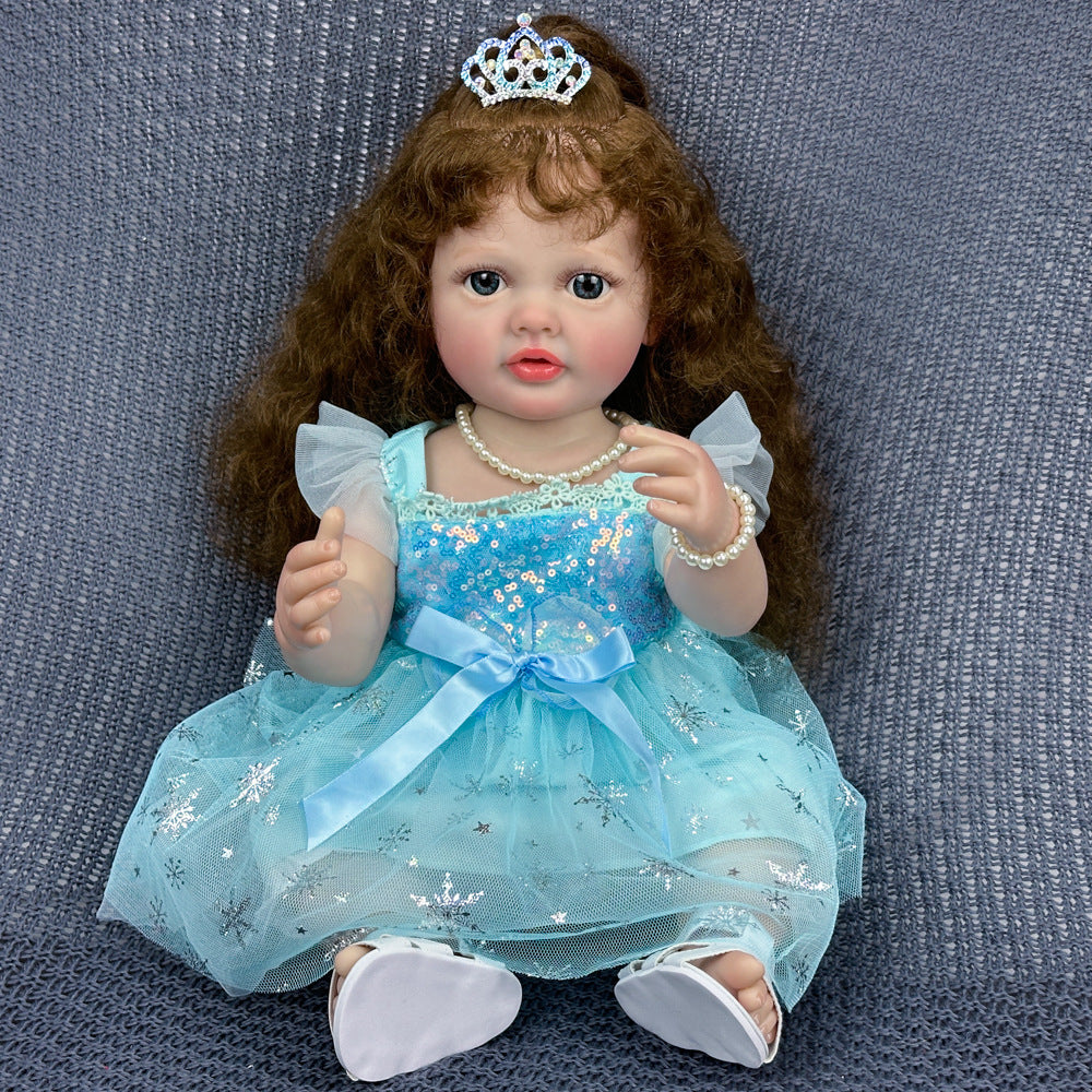 Muñeca Reborn realista de vinilo completo de 22 pulgadas, reliquia preciada para fiestas de cumpleaños y temporadas de compras navideñas