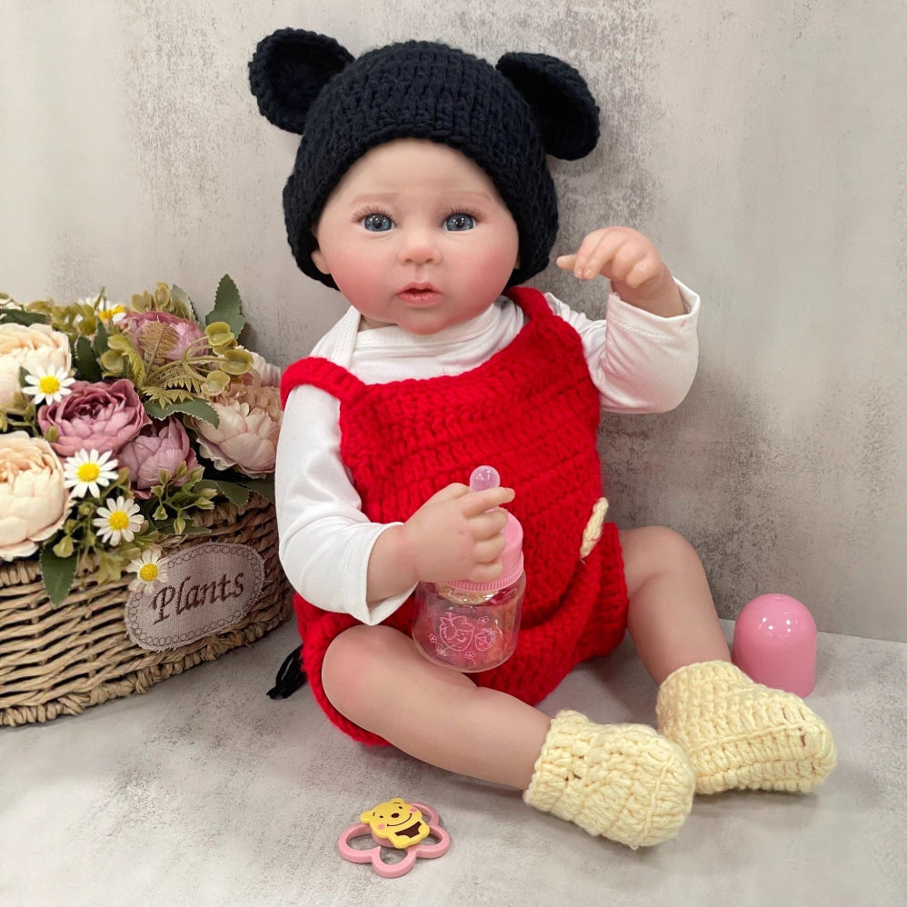 Muñeca de bebé renacida de vinilo completo de 50 cm, simulada en 3D de alto color, regalo para niños