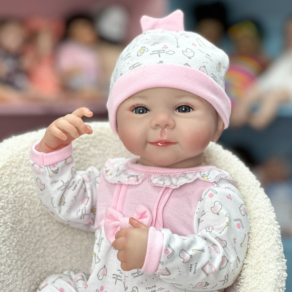 Muñeca reborn de vinilo completo de 20 pulgadas, rasgos de bebé realistas, juguete de compañía ideal para niños y coleccionistas adultos