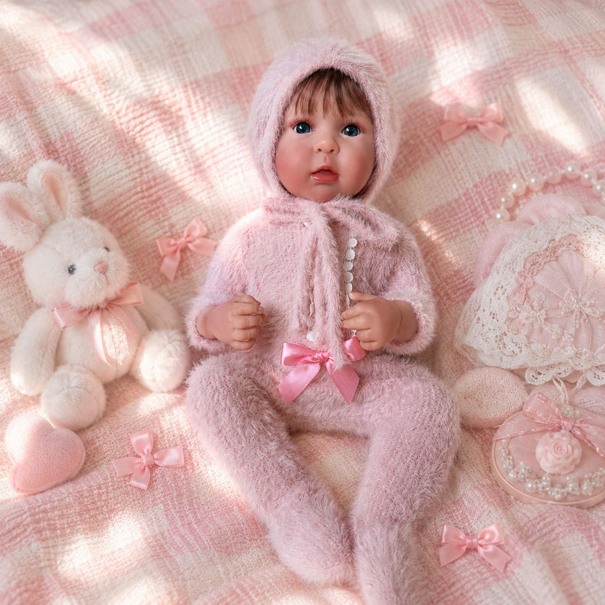 Muñeca bebé realista de vinilo de cuerpo completo de 20 pulgadas, aspecto dulce y delicado, gran recuerdo para niños y coleccionistas de muñecas adultos