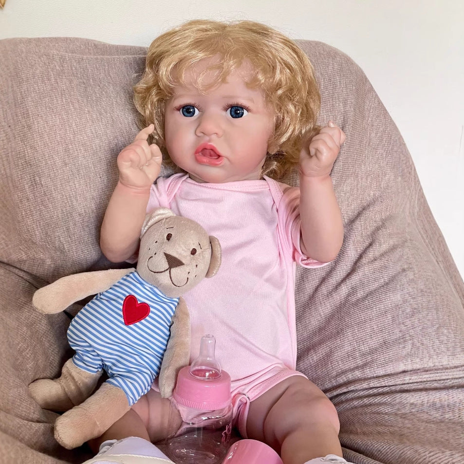 Muñeca Reborn Saskia de 50 cm, simulada, de vinilo completo, regalo para niños