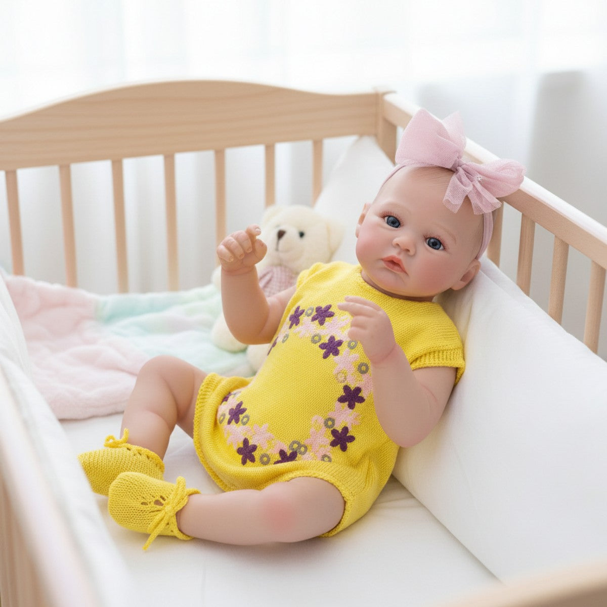Muñeca reborn de cuerpo completo de goma de 50 cm, bebé de simulación, juguete para niños