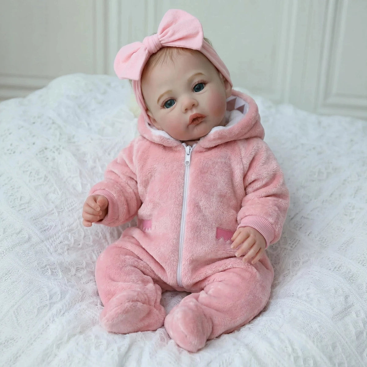 Muñeca Reborn de vinilo de cuerpo completo de 18 pulgadas, bebé realista, regalo ideal con accesorios completos para niños de 3 años