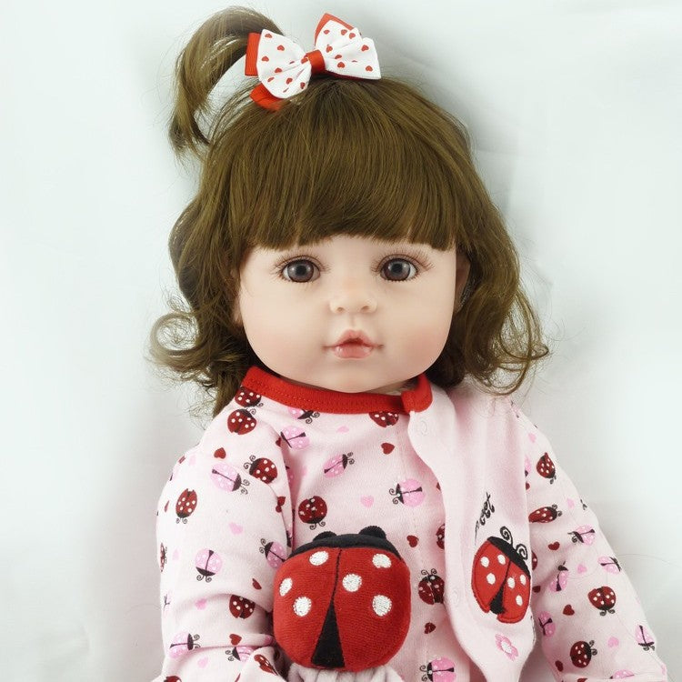 Muñeca Reborn de 18 pulgadas con cuerpo de tela, textura de piel real, set de regalo ideal como compañero de confort terapéutico