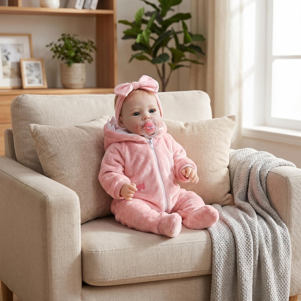 Muñeca Reborn de vinilo de cuerpo completo de 18 pulgadas, bebé realista, regalo ideal con accesorios completos para niños de 3 años