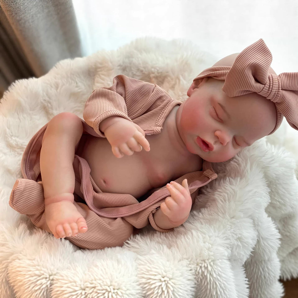 Muñeca de simulación Reborn de 19 pulgadas, muñeca con piel 3D pintada exquisitamente, regalo para niños