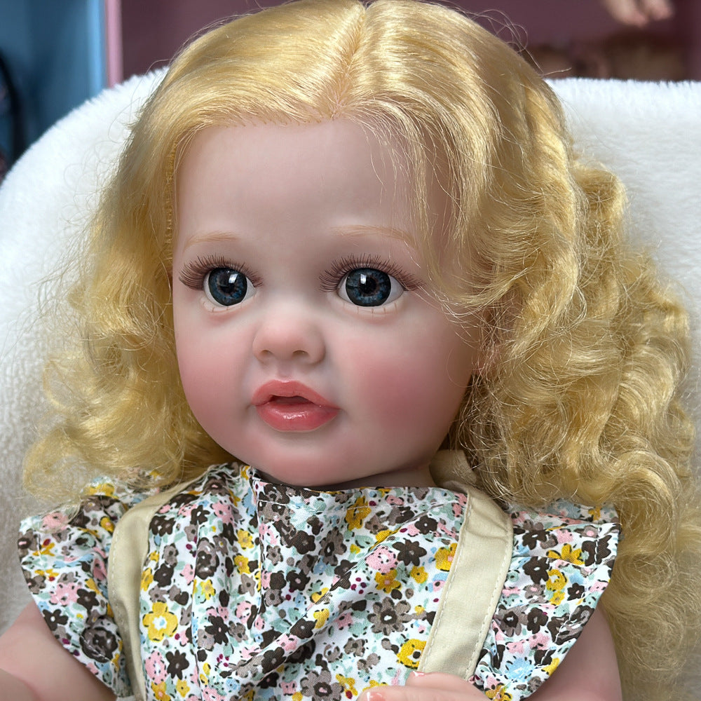 Muñeca Reborn realista de vinilo completo de 22 pulgadas, reliquia preciada para fiestas de cumpleaños y temporadas de compras navideñas