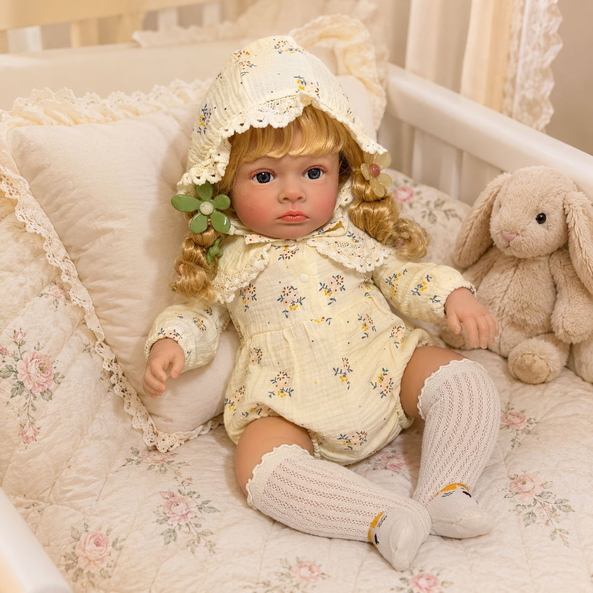 Muñeca de 24 pulgadas de aspecto realista con cuerpo de tela, una cálida compañera de juegos para niños y adultos amantes de las muñecas para momentos especiales de regalo