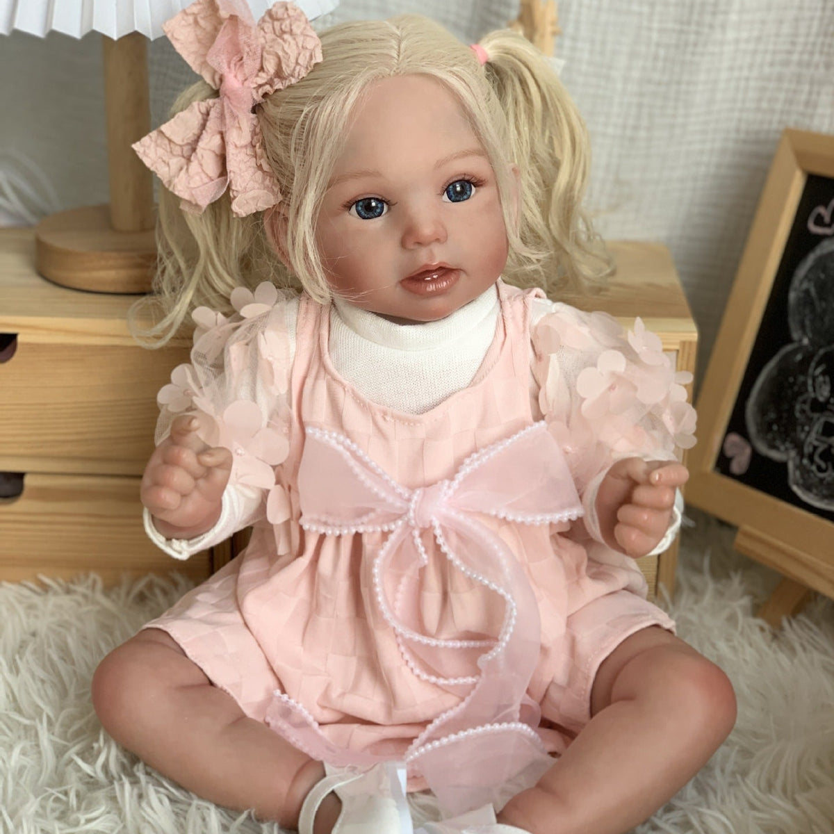 Muñeca Reborn de 20 pulgadas con cuerpo de tela y cabello rubio, disponible en diferentes estilos, regalo de compañía para cumpleaños y días festivos