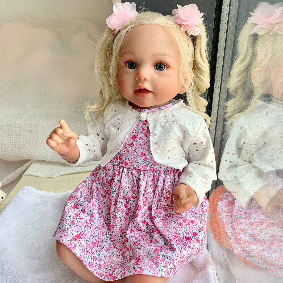 Muñeca Reborn de 20 pulgadas con cuerpo de tela y cabello rubio, disponible en diferentes estilos, regalo de compañía para cumpleaños y días festivos