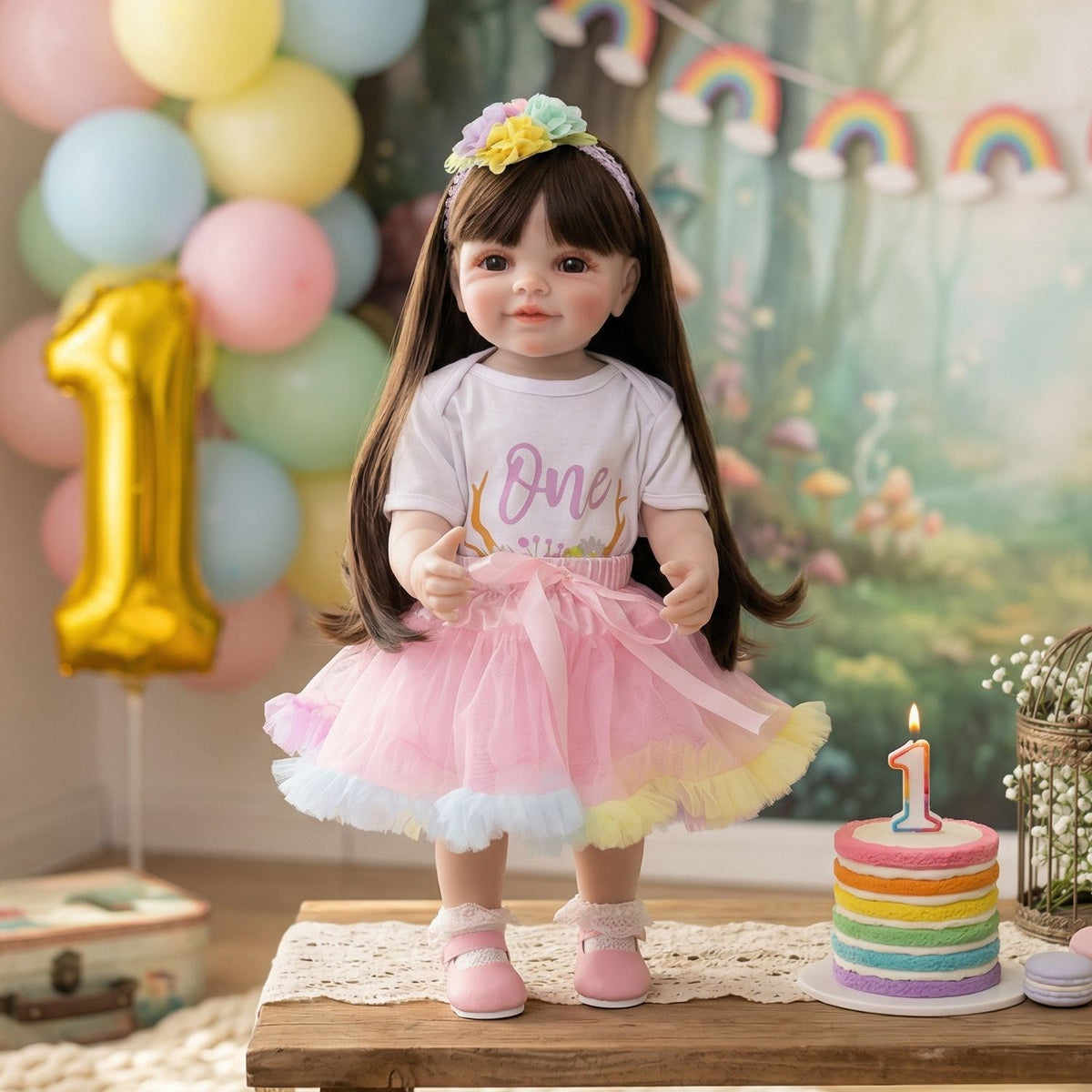 Muñecas Reborn de 22 pulgadas para niña, cuerpo completo de vinilo, ideal para regalo
