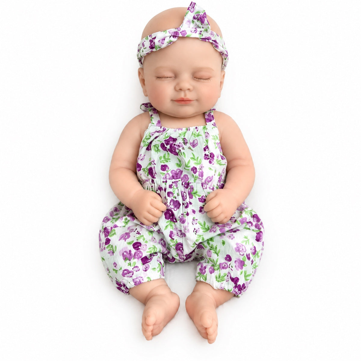Reborn Baby Doll Girl Solid Silicone 13 Inches with smile Mouth Realistic Doll and Similar to a Real Baby Children's Toy