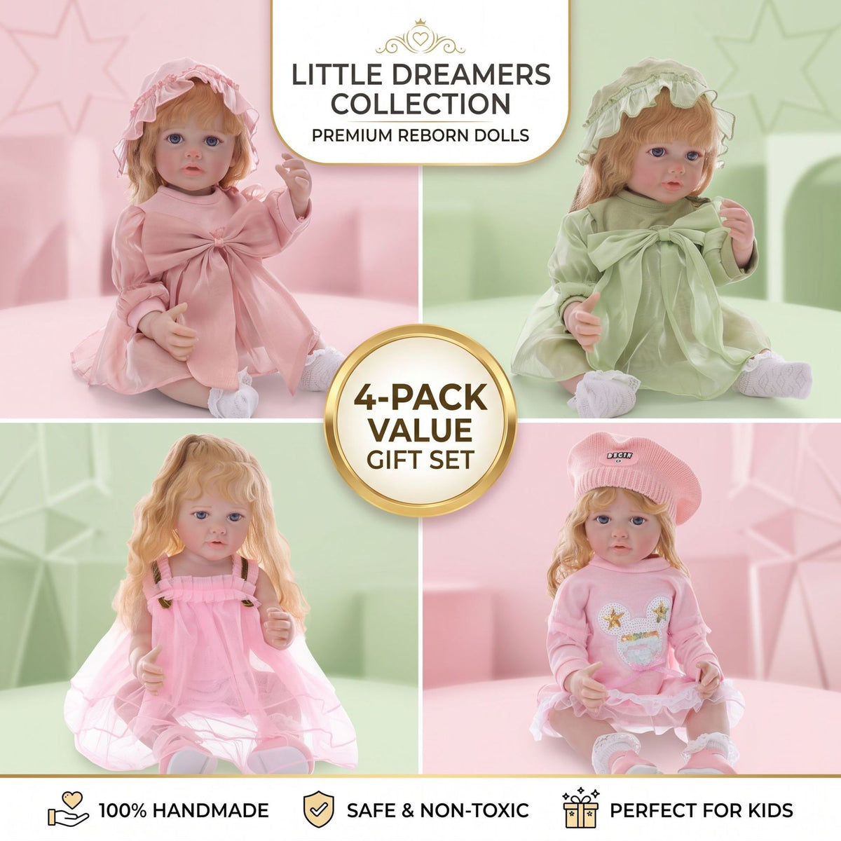 Muñeca Reborn de 22 pulgadas, cuerpo completo de vinilo ultrarrealista, extremidades flexibles y suaves, muñeca de compañía segura para niños