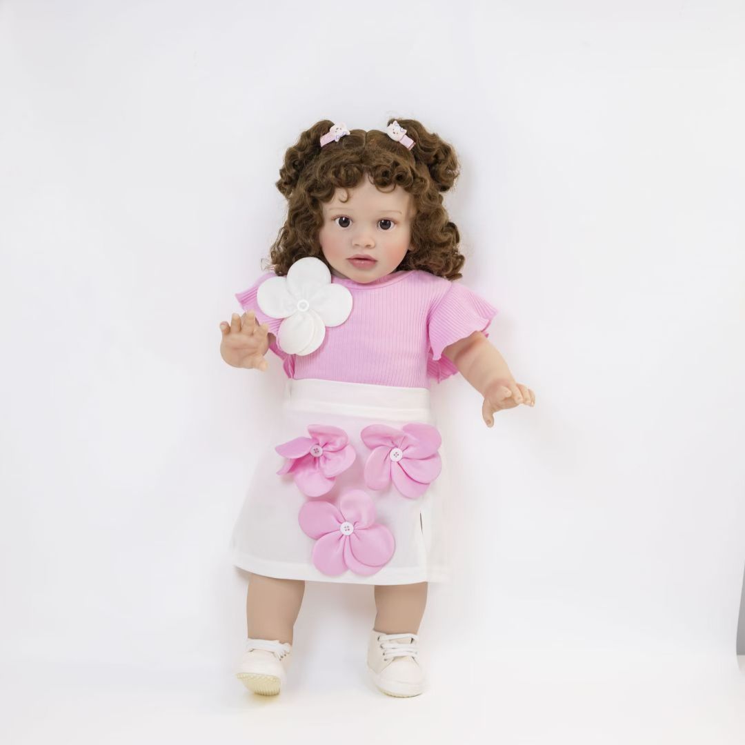 Muñeca realista de 26 pulgadas con cuerpo de tela, un juguete de recuerdo preciado para niños y coleccionistas adultos