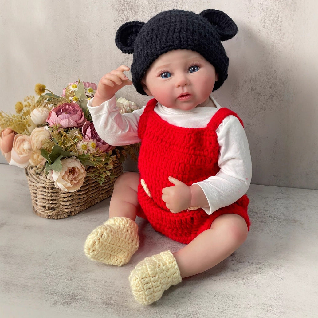 Muñeca de bebé renacida de vinilo completo de 50 cm, simulada en 3D de alto color, regalo para niños