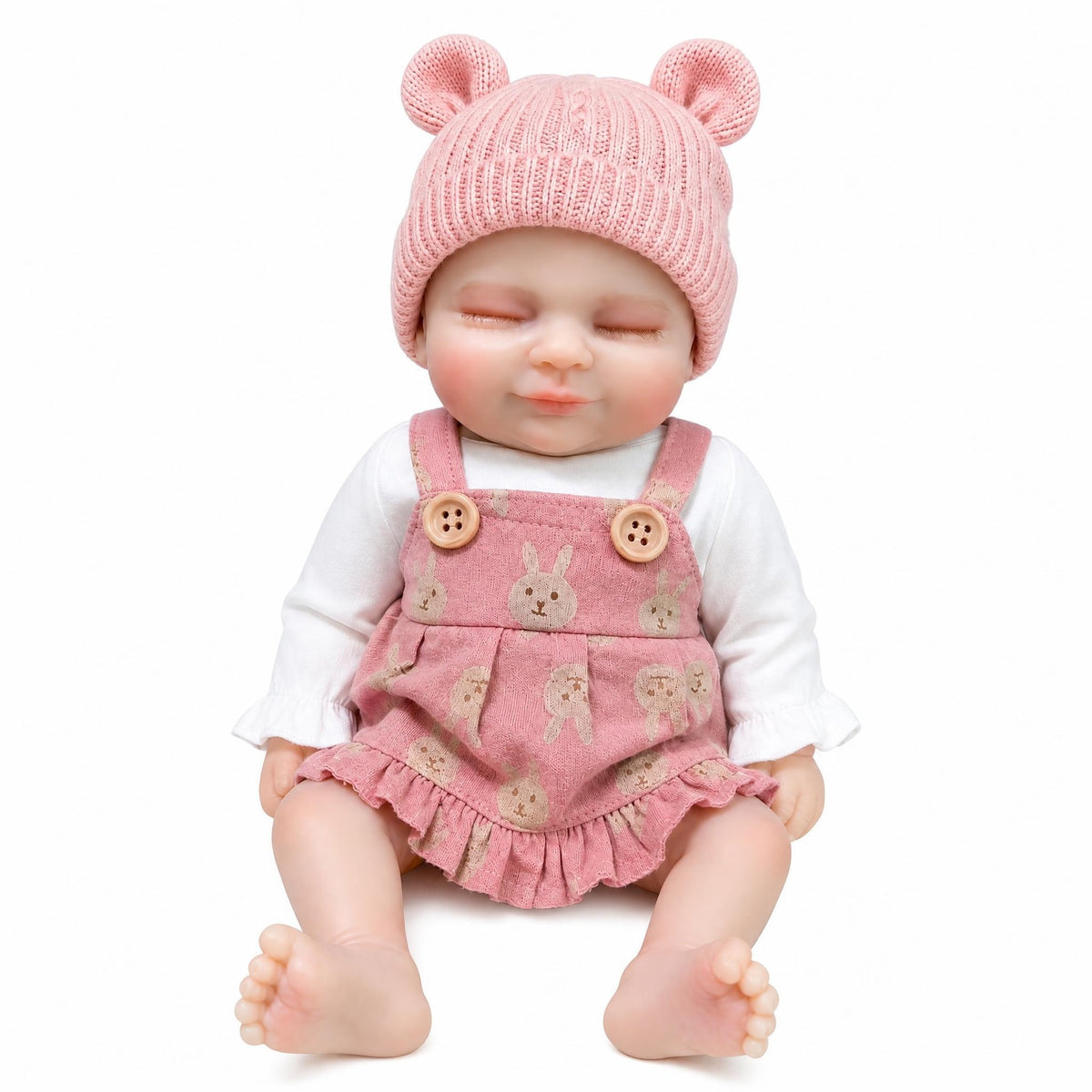 13 inch Q-elastic solid smile baby simulation doll for children to give to children for Christmas and collectable solid silicone
