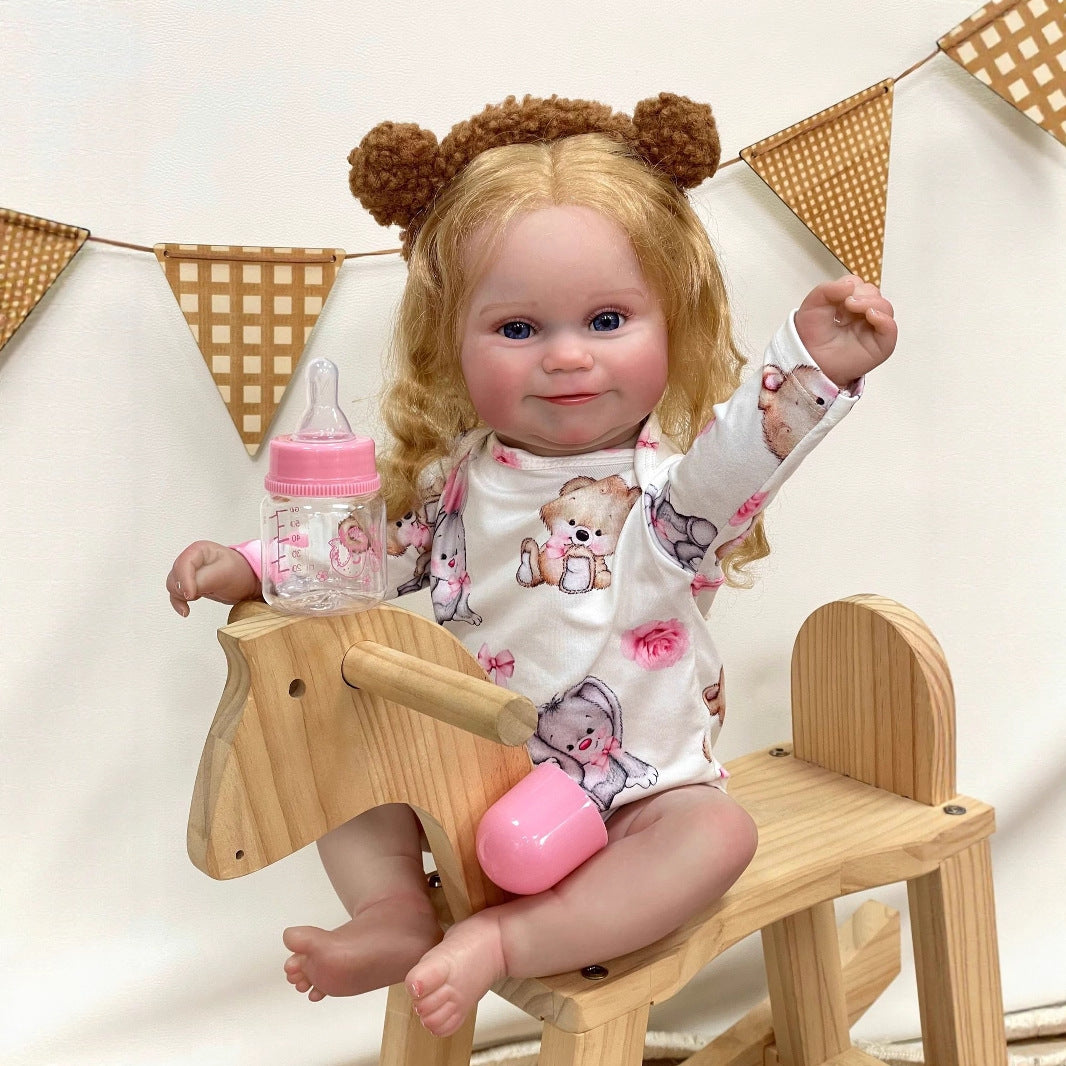 Muñeca de bebé simulada de 50 cm de vinilo completo, regalo para niños
