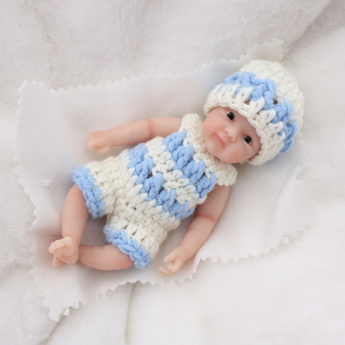 Muñeca bebé reborn de silicona sólida de 6 pulgadas, juguete infantil elástico de tacto real para regalo