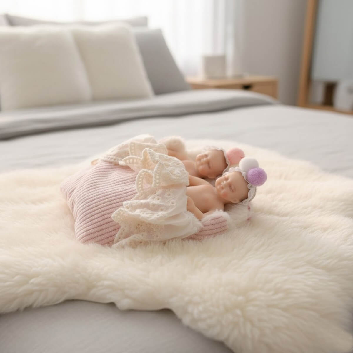 Muñecos bebés gemelos reborn de silicona realistas de 4 pulgadas