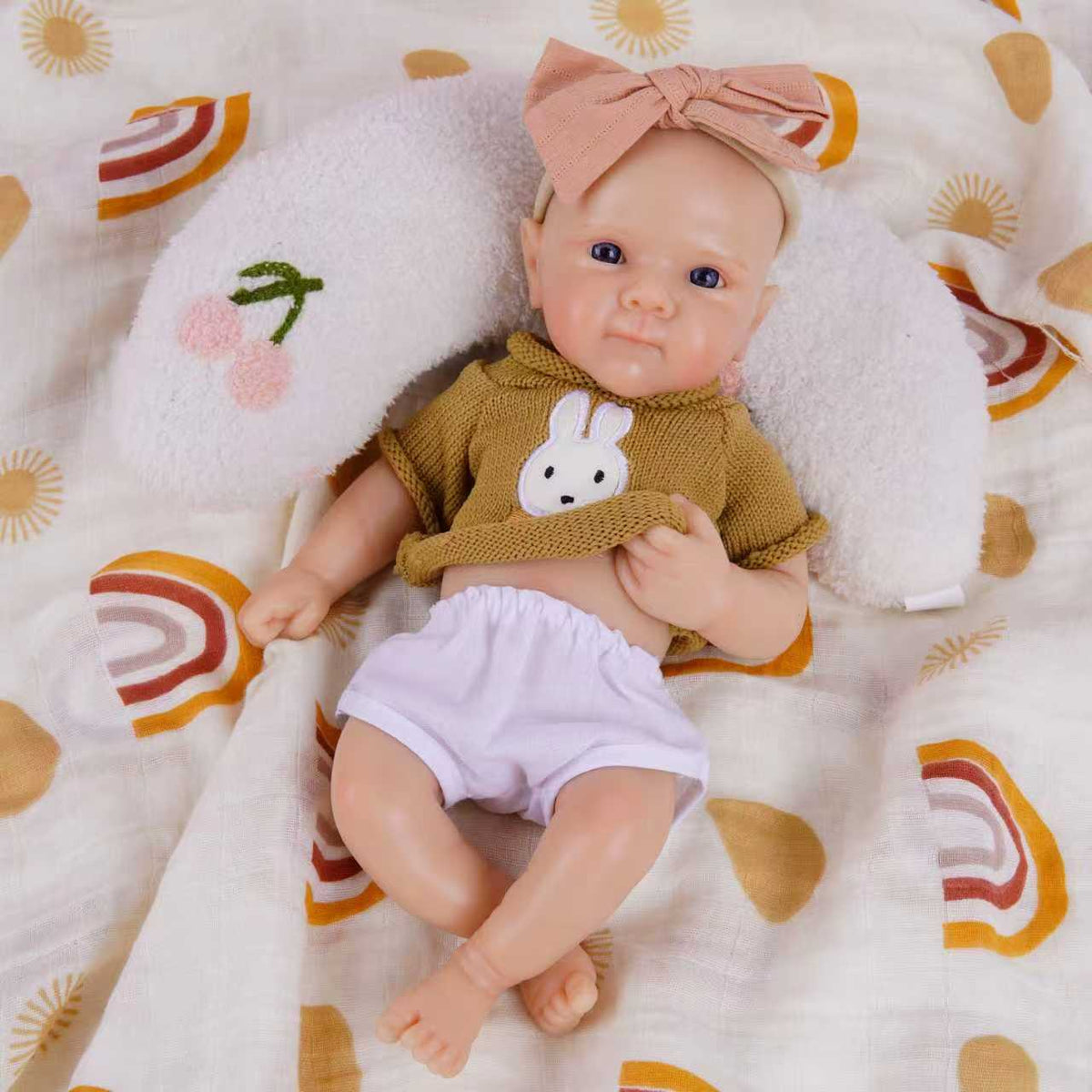 Muñeca reborn nueva de 12 pulgadas, de silicona sólida completa con piel de bebé suave simulada, juguete para regalo